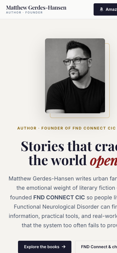 gerdeshansen.co.uk — Matthew Gerdes-Hansen author and founder site